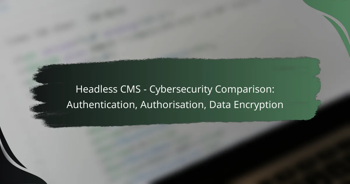 Headless CMS – Cybersecurity Comparison: Authentication, Authorisation, Data Encryption