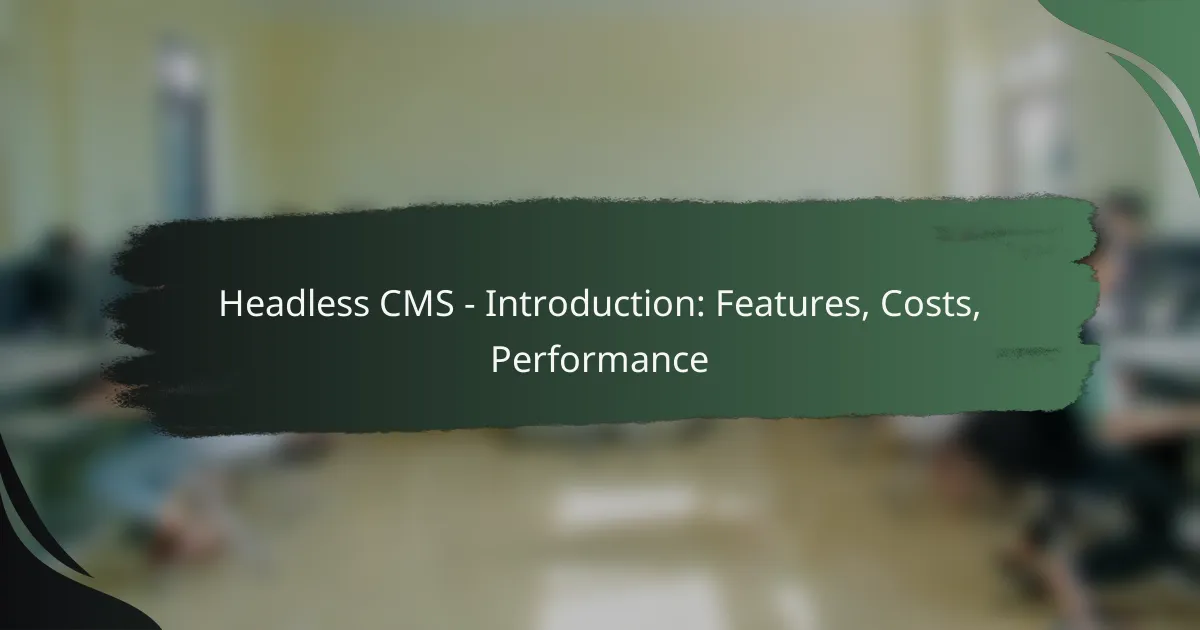 Headless CMS – Introduction: Features, Costs, Performance